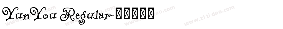 YunYou Regular字体转换